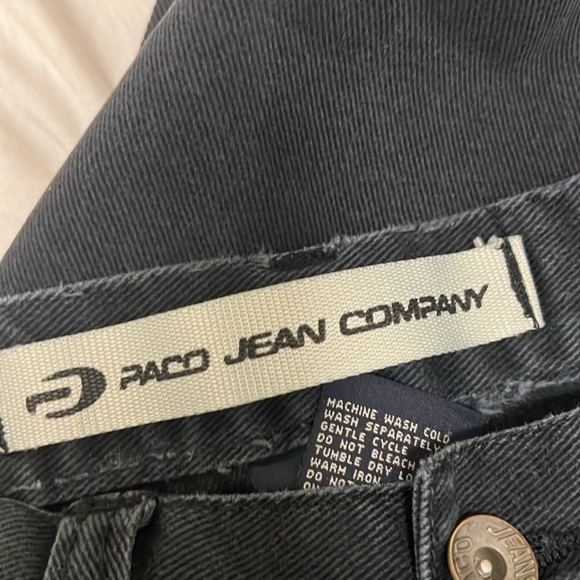 Paco Jean Company, 5-Pocket, Distressed, Ankle Jeans, Charcoal Black, Size 29x30 - Picture 8 of 11